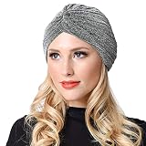 KINGREE Chemo Cap,Turban Headwear,Multi Function Headwrap and Chemo Hats for Hairloss (28 Series, Grey)