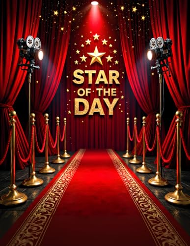 Star of the Red Carpet Event Guest Book: Hollywood Awards Night Guest Book Keepsake: Celebrity Glam Red Carpet Sign-In Book for Parties, Galas, Movie Premieres & VIP Events