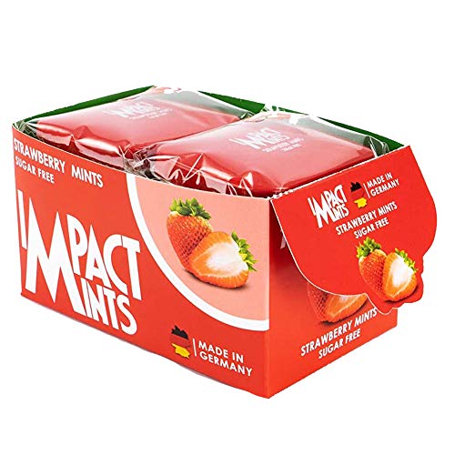 Image of Impact Mints Strawberry Mints, Sugar Free, 6 x 14 g (Buy 5 Get 1 Free)