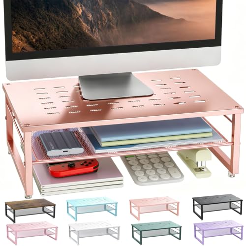 Image of gianotter 2-Tier Metal Monitor Stand Riser