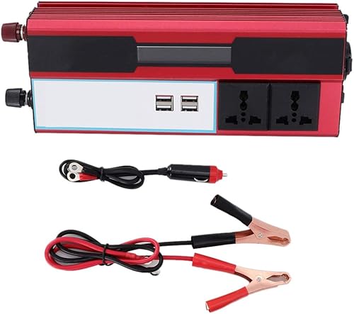 Inversor de corriente del coche 4000 W DC 12 V 220 240 V AC adaptador de salida de coche onda digital pantalla teléfono 4 USB