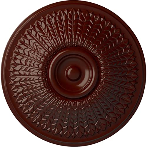 23 1/2"OD x 3 1/2"P Modena Ceiling Medallion (Fits Canopies up to 5 1/4"), Hand-Painted Brushed Mahogany