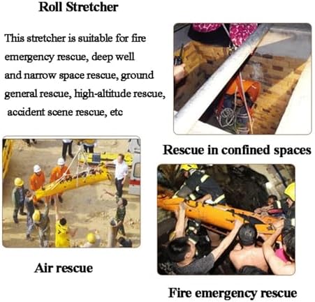 Portable Folding Roll Stretcher for Emerncy, Lightweight Patient Transport for Sports Fields & Tight Spaces, Ideal for First Responders & Teams