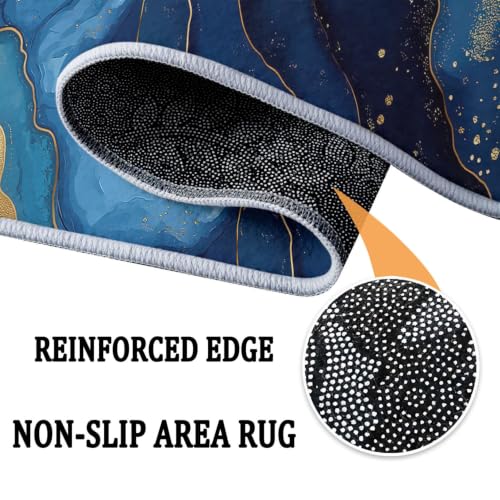 Tapis antidérapant lavable pour entrée et cuisine marbre art - 8