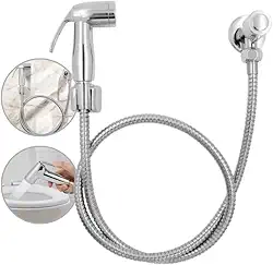 Ducha Higiênica para Banheiro com Mangueira Flexível 1,5m - Registro em Metal - Duchinha Sanitária ABS Resistente e Fácil de Instalar - UpShop