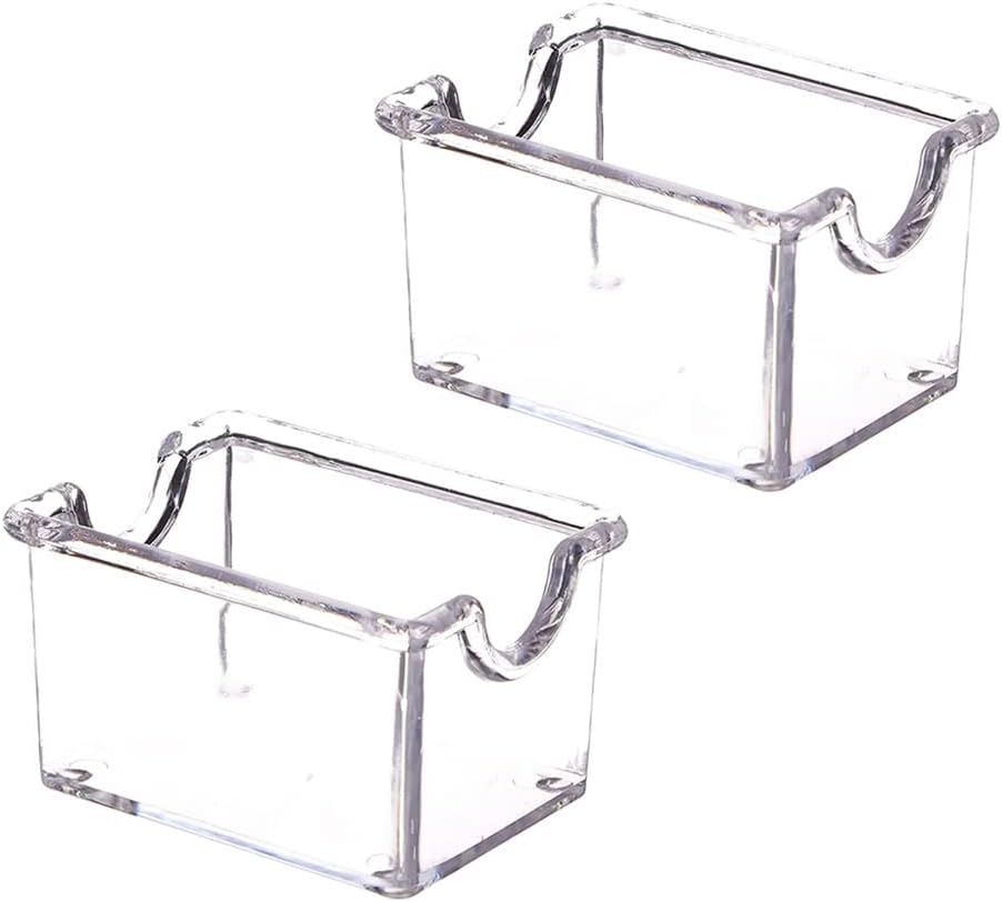 123Arts 2pcs Sugar Packet Holders Tea Bag Holders Plastic