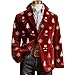 Men's Christmas Blazer Trendy Corduroy Vintage Holiday Suit Jacket Slim Fit Fashion Casual Sport Coat Winter Clothes