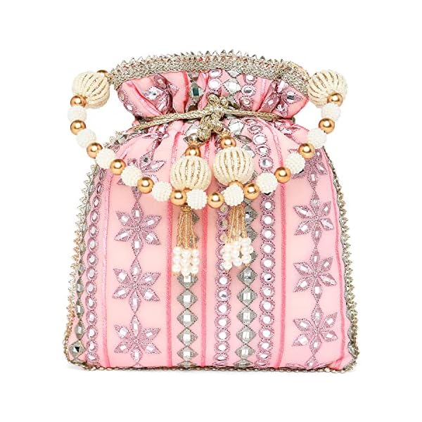 Peora Potli Purse Handmade Evening Wristlet Handbag for Girls & Women