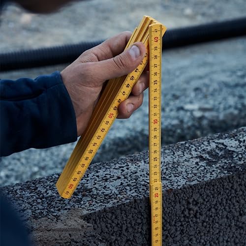 Zollstock 2 m I Hultafors I Gliedermaßstab aus Fiberglas I Made in EU I Mit feststellbarem 90 Grad Winkel I 200004