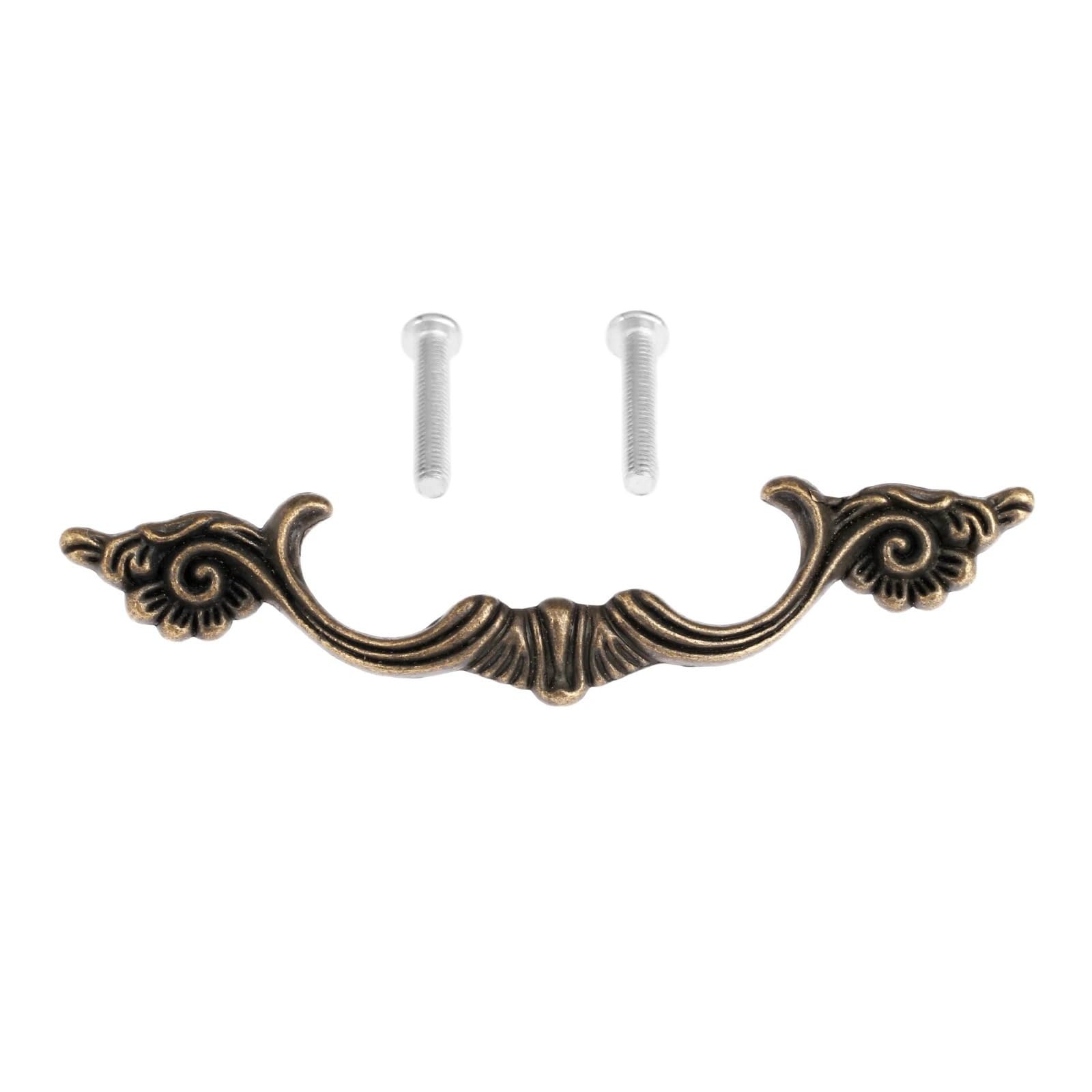 Poignée de tiroir vintage en bronze 64mm pour remplacer une ferrure cassée