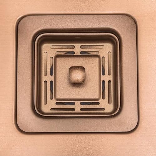 Strictly Sinks Stainless Steel Sink Strainer For Kitchen Sink - Stain Resistant Kitchen Sink Strainer With Large Collection Basket,Sink Drain Strainer For All Square Drain Sinks (Copper) #TOP6