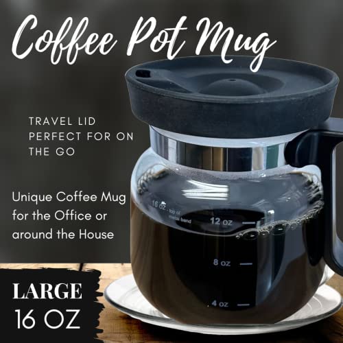 Tipit Drinkware Mini Mocha - Coffee Pot Coffee Mug - 16 Oz Funny Coffee Pot Mug - Great Novelty Mug That Friends & Coworkers Will Love - Makes A Great Gift For Friends #TOP4