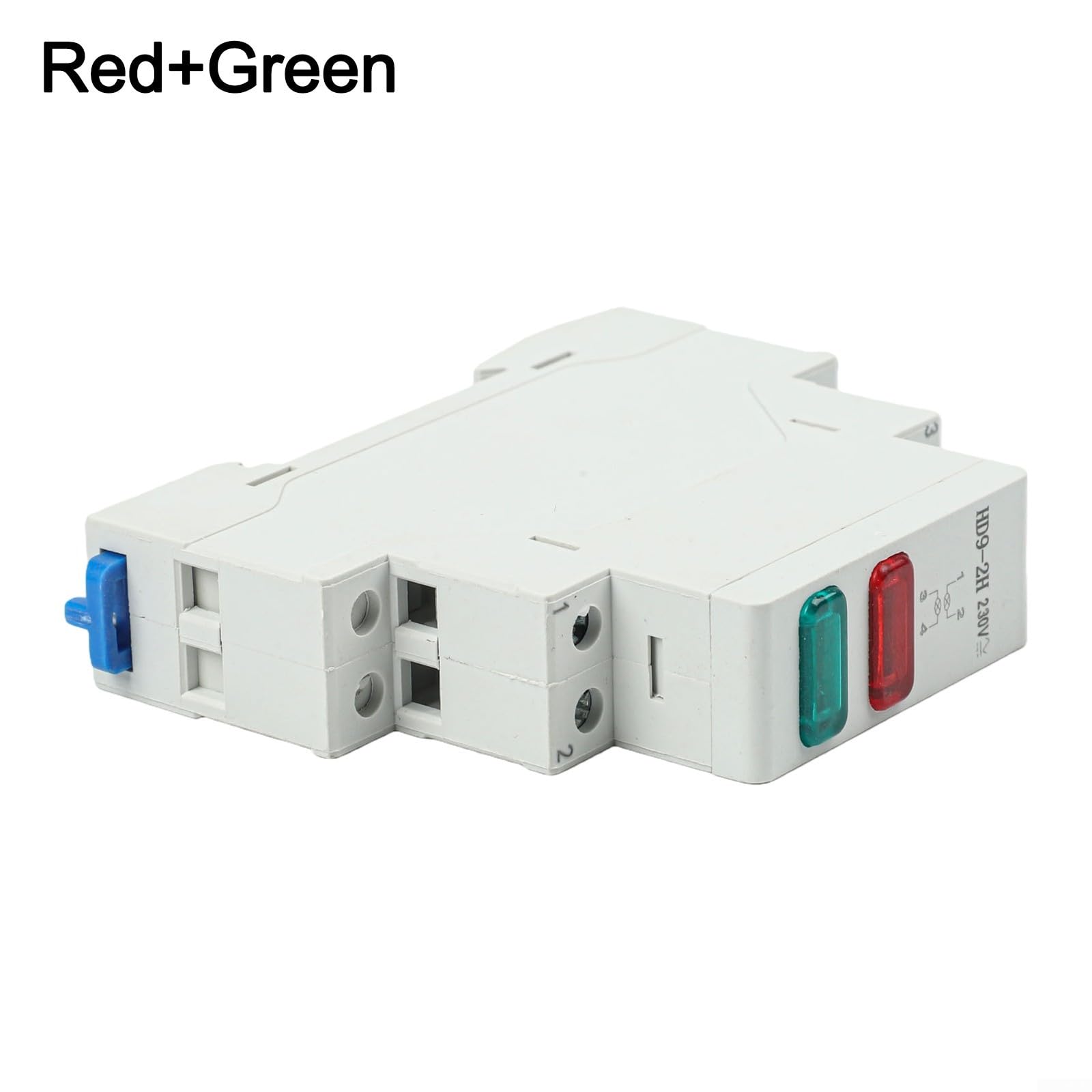 Luce di segnale LED DIN 230 V, robusta spia in plastica ignifuga per armadi elettrici, indicatore luminoso per industria e installazione domestica (rosso + verde)