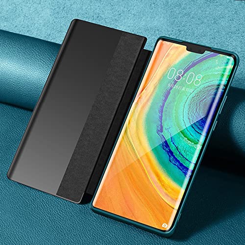 Capa para Samsung Galaxy S23/S23 Plus/S23 Ultra, capa protetora flip de couro premium transparente c