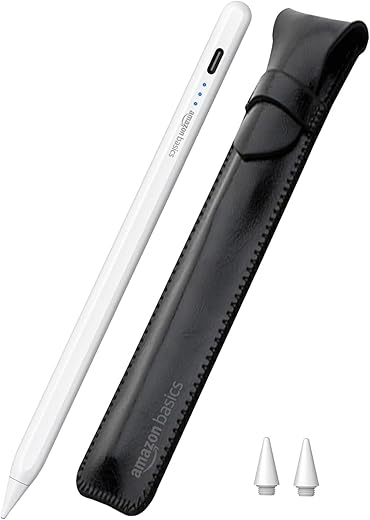 Amazon Basics Upgraded 2nd Gen Stylus Pen for iPad | ONLY for iPad (iPad 6/7/8/9/10, iPad Pro 11″, iPad Pro 12.9″ (3rd/4th/5th/6th), iPad Mini…