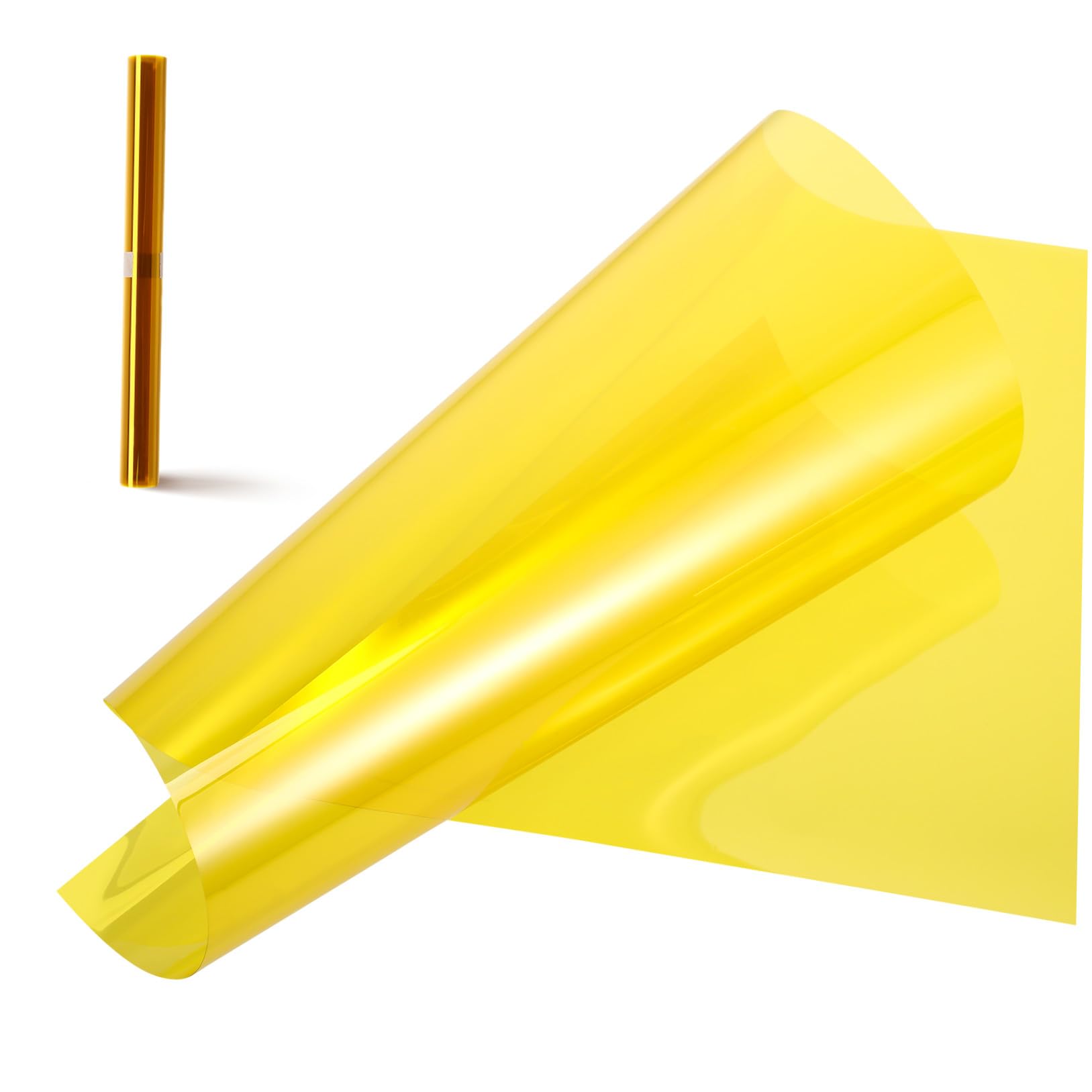 Mikikit Filtro De Gel De Iluminación Superposiciones De Corrección De Color Láminas De Plástico Transparente Atmósfera De Luz De Puesta De Sol para Escenario De Video De Película Amarillo