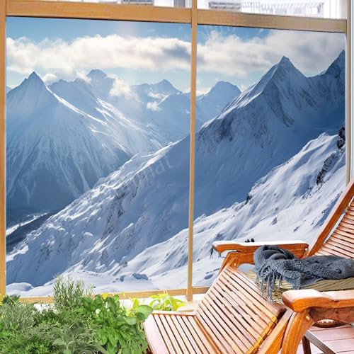 Película decorativa para ventana con diseño moderno nieve miniatura 4