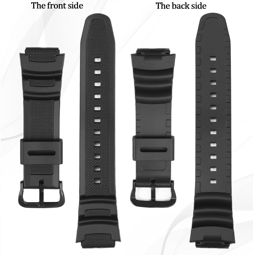 Resin Watch Band Compatible with Casio W218H W219H AE1200WH AE1000W Men’s Watch Replacement Strap