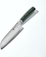 HexClad 7-Inch Santoku Knife: 67-Layer Japanese Damascus Steel Blade, Ergonomic Pakkawood Handle for Precision Chopping