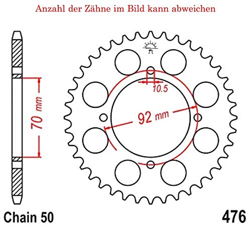 jtSprockets JTR476-33 - Corona para bicicleta Z 440 A Ltd 1980-1983 (33 dientes)
