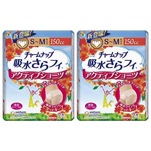 チャームナップ 吸水さらフィ アクティブショーツ 長時間安心 150cc S~M 7枚入