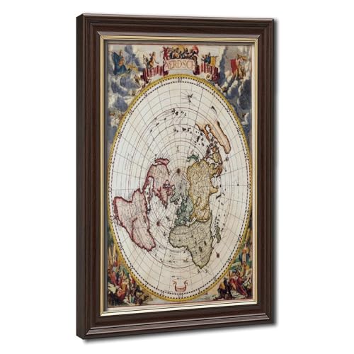 Impression sur toile Jacob Harrewyn projection azimutale polaire pour salon