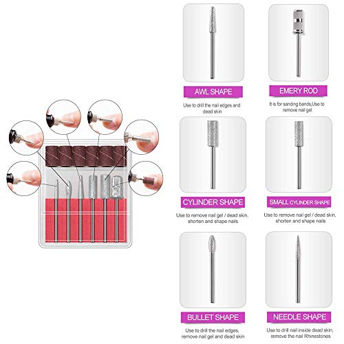 NAILWIND Professional Nail Drill Machine 20000 RPM, Nail File Kit for Acrylic Nails, Gel Nails Glazing Nail Art Polisher Sets for Home Salon Use Nail Drill Manicure Pedicure Set - Image 4