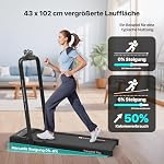 Mobvoi Home 3-in-1 Laufband Zusammenklappbar mit 6% Steigung 2,5 PS Kompaktes Tragbares Lauf- und Walkinggerät für unter den Schreibtisch mit Fernbedienung, LED-Anzeige, Leicht zu lagern 12km/h 120kg – Bild 5