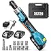 Seesii 3/8" Cordless Ratchet Wrench Set, 60 ft-lbs (80Nm) High Torque Electric Ratchet, 21V Max & 2×2.0Ah Batteries, 300 RPM, Fast Charger, LED Work Light,10–17mm Socket Set, Extension Bar & Case