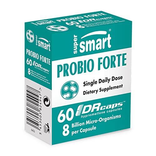 Supersmart - Probio Forte - Huit Milliards de Micro-Organismes par Gélule - Contribue à Optimiser le Système Immunitaire et à l’optimisation de la digestion | Sans OGM - 60 Capsules DR Cover
