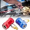 R1234yf to R134a Adapter - 2 Ball Lock Design Quick Coupler | Auto-Closing R1234yf to R134a Conversion Adapters | Connector Conversion Kit for Car Conditioner Ac Charging #1