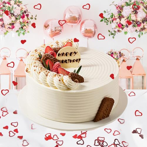 AIVEKE Herz Konfetti Hochzeit - Glitter Rot Konfetti für Geburtstag, Tischdeko, Heiratsantrag, Jahrestag, Valentinstag Dekoration