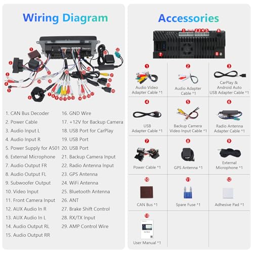 Eonon 9 Zoll Android 13 Autoradio für VW T5 Golf VI/V Polo Touran Kompatibel mit SEAT Skoda 2+32GB CarPlay Android Auto GPS Bluetooth USB EQ WiFi Bildschirmspiegelung SWC VWA13