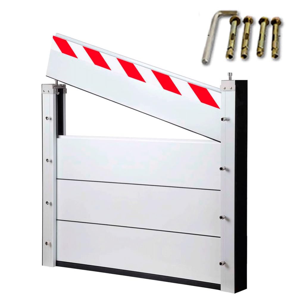 Hochwassersperre Aluminium Kommerzielle Hochwassersperre Wiederverwendbar Mobile Hochwasserschutz Barriere Für Garagentor/Keller/Außenschwingtüren/Türöffnung, Abnehmbar HXQSL(110x80cm)
