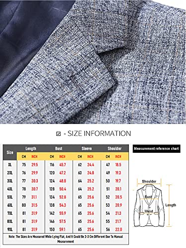 Jaqueta de Fato de Negócio Masculino Lightweight Plus Tamanho Blazers Jacket XL-9XL,Grey,XL