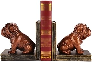 Suporte de resina decorativo em forma de cachorro para decoração de animais para prateleiras de escritório em casa suporte rolhas para casa ou escritório livros decorativos