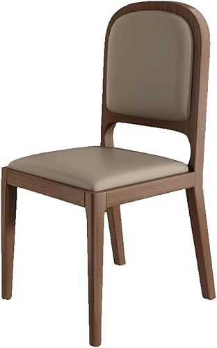Miniatura 28 de Leather Seat Dining Room Chair with Back, Wooden Dining Chairs Set Kitchen Chair, Dining Room Chairs Armless Seat for Kitchen Living Room