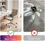 Kuyal Clear Chair mat for Hard Floors 36 x 48 inches Transparent Floor Mats Wood/Tile Protection Mat for Office & Home (36" X 48" Rectangle)