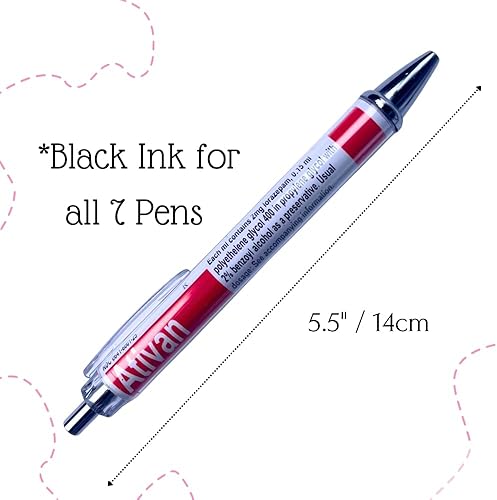 Miniatura 3 de YJ PREMIUMS 7 bolígrafos de enfermería para enfermeras | Lindos bolígrafos divertidos de farmacia para enfermería, regalos para enfermera, asistente