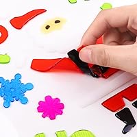 Vista 4 de XIMISHOP 6 adhesivos de gel de Navidad: decoración de ventana de pingüino de Papá Noel, muñeco de nieve, copo de nieve