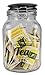 Home Basics GJ44587 Tea Glass Jar with Ceramic Flip Lid Top, Clear