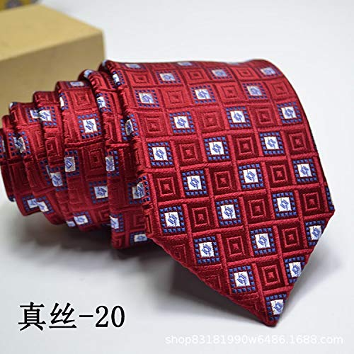 LOOEST Formal Traje de Negocios Vestido Buen compañero Lazo de Seda de los Hombres para los Hombres (Color : T-20)