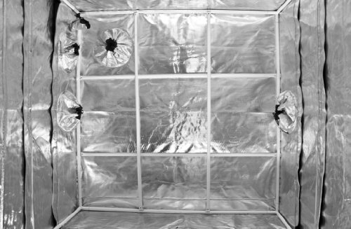Gorilla Grow Tent | Complete Heavy-Duty 1680D Reflective Hydroponic Grow 5-Foot by 5-Foot Tent for Growing Indoor Plants with Free 1-Foot Height Extension Kit, Windows, Floor Tray - Thumbnail 2