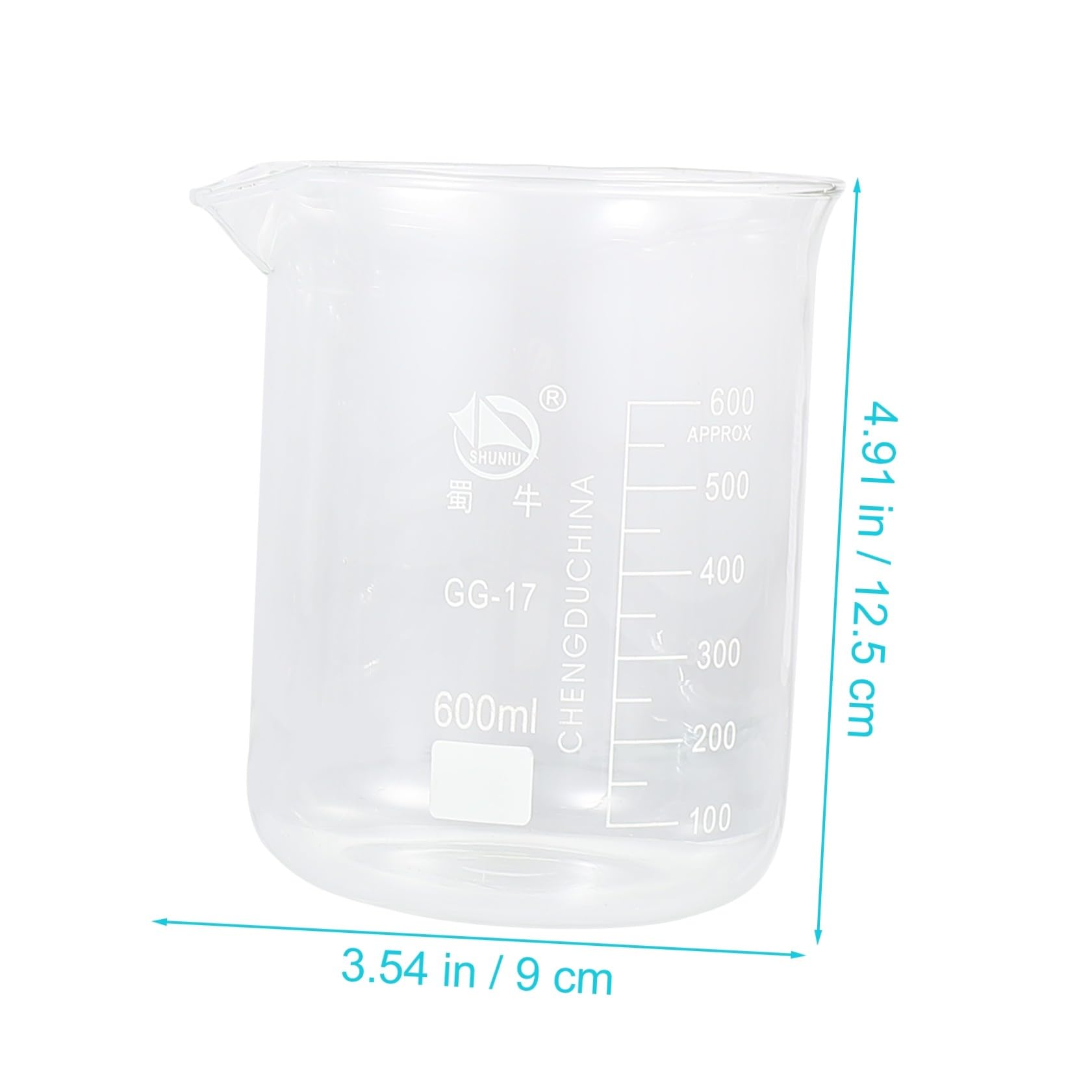 Baluue 5stücke Glas Messbecher Transparente Bechergläser Messwerkzeuge Flüssigkeitsmessbecher Für Laborexperimente