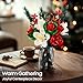 iATOM Christmas Flower Bouquet Building Set 2025, Artificial Roses Botanical Collection for Adults - Gift for Christmas & Valentines Day - Home Office Table Centerpiece Decor - 11012