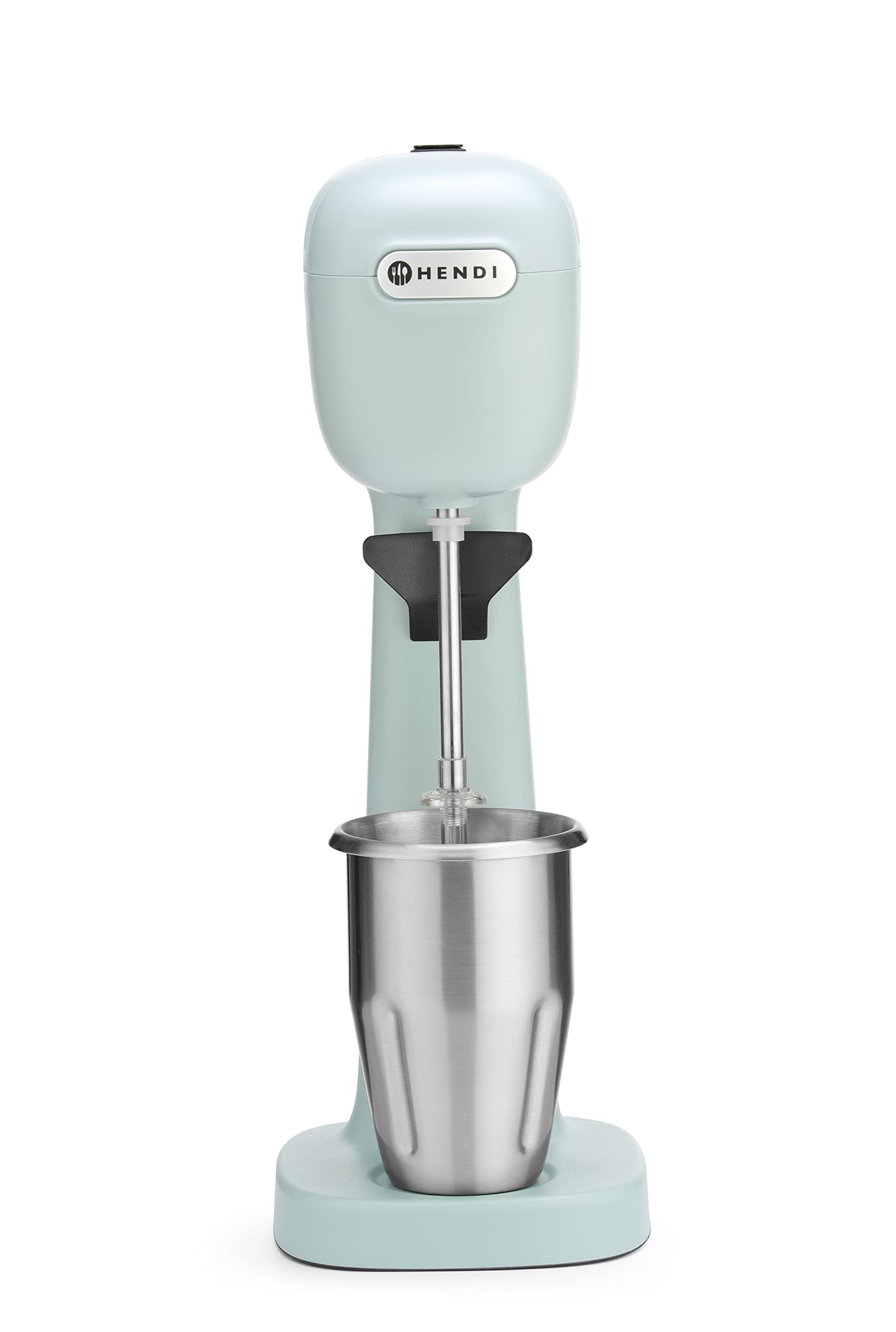 HENDI Mixer Professionale per Bevande, Aeratore di Bevande Leggere, Frappé, Cappuccini Freddi, Include 2 Bicchieri e 4 Agitatori, 230V/400W, 170x196x(H)490mm, Blu