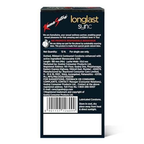 Image of KamaSutra LongLast Sync Condom for Men - Combo Pack of 12