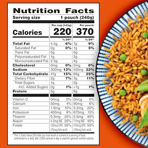 Ben's Original Ready Rice Fried Rice With Peas and Carrots, Microwave Rice for an Easy Lunch, No Artificial Flavors or Colors - 8.5 oz Pouch (Pack of 12)
