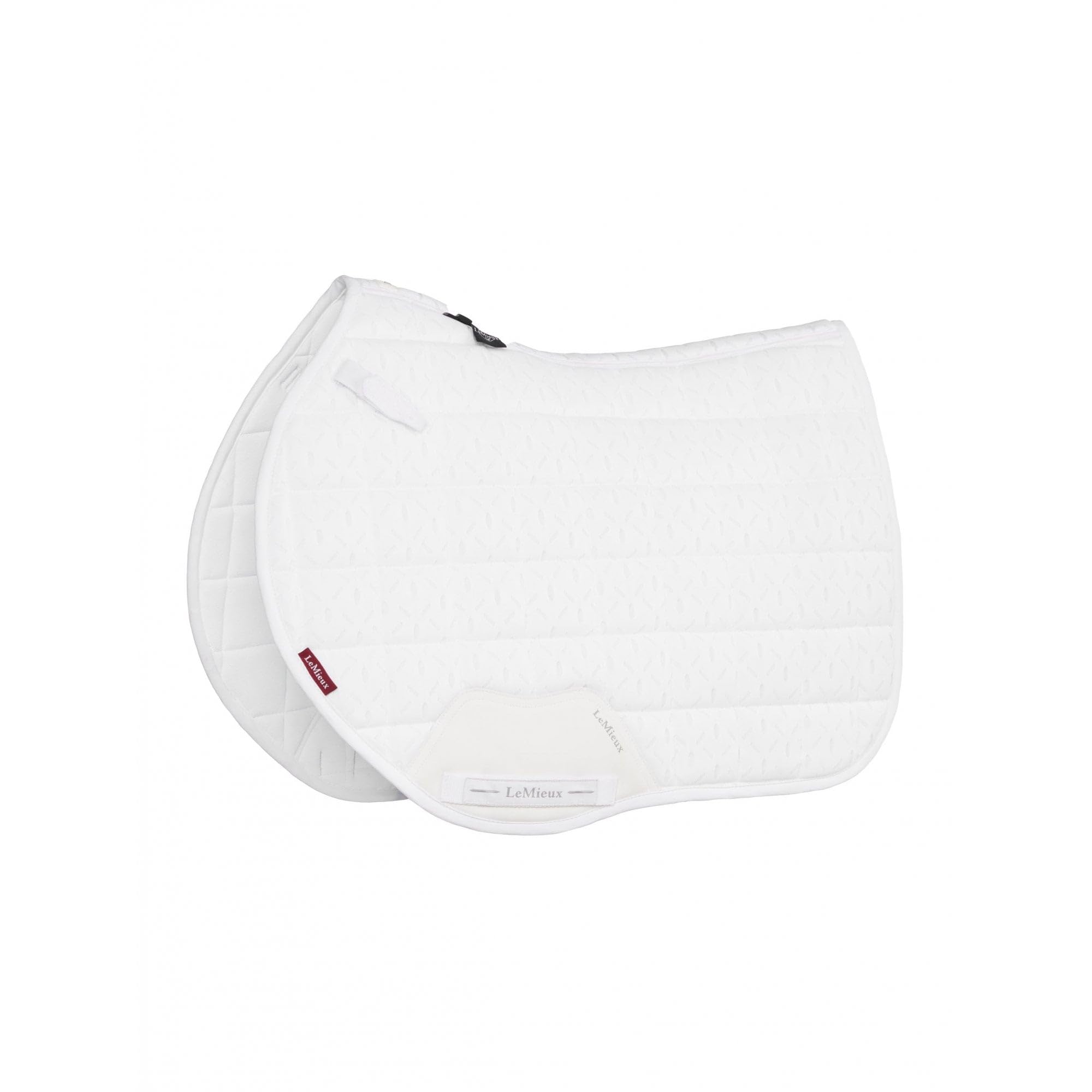 LeMieux 3D Mesh Self-Cool Eurojump Square - Flexible Mesh Spine - Feel Cool Lining - White - Small/Medium