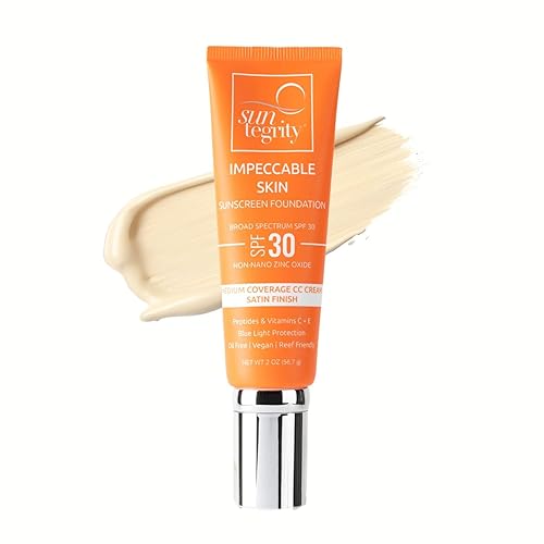 Suntegrity Impeccable Skin - Protector solar tintado, SPF 30 de amplio espectro (marfil) - 2 oz